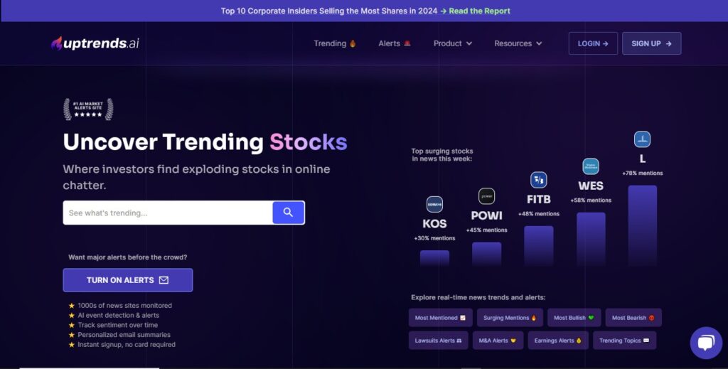 Uptrends.ai: Spotting Market Trends with AI